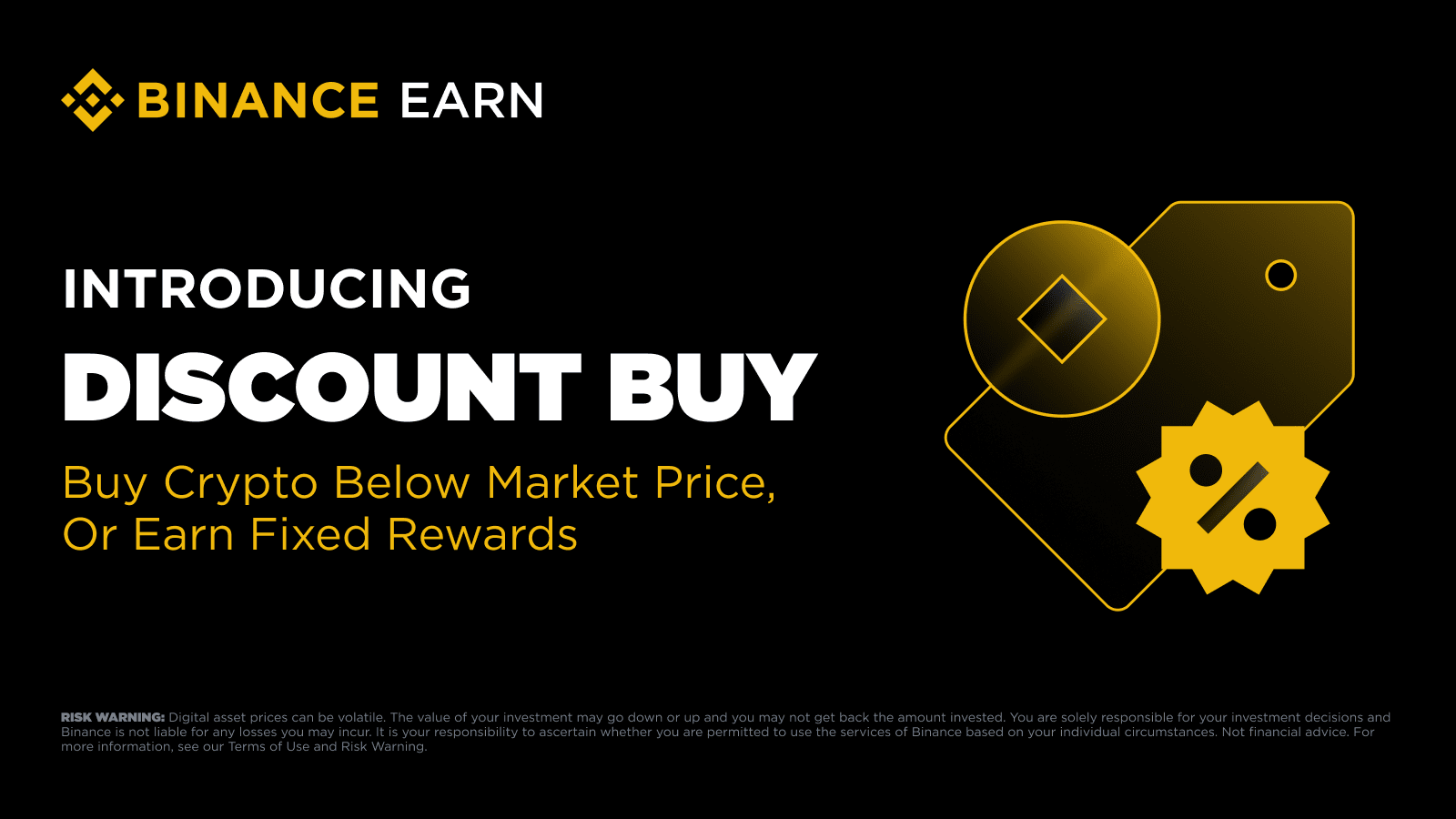 Binance ra mắt “Discount Buy”: Mua crypto giá thấp hoặc nhận lãi suất cố định