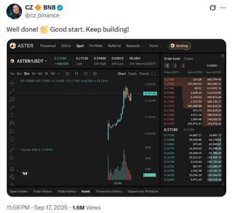 CZ tweet về ASTER