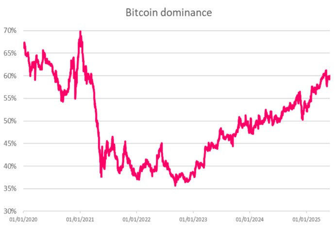 Sự thống trị của Bitcoin.